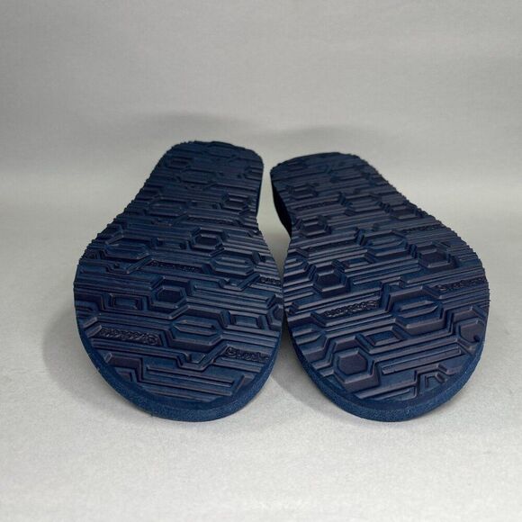 Skechers Cali Mediation Sandals Women's 9 Blue Happy Daisies Toe Post Flip Flops - Picture 12 of 13